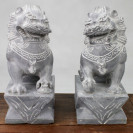 Steinfiguren Wächterlöwen aus Jiaxiang Original Chinesischer Steinskulptur