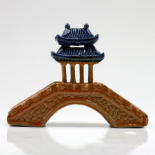 Asiatische Pavillonbrücke, Pflanzendeko Bonsai-Keramik (XL)