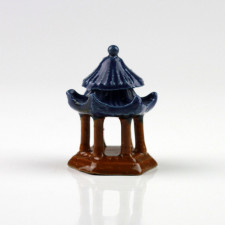 Keramikfigur "Chinesischer Tempel-Pavillon", Bonsai-Deko